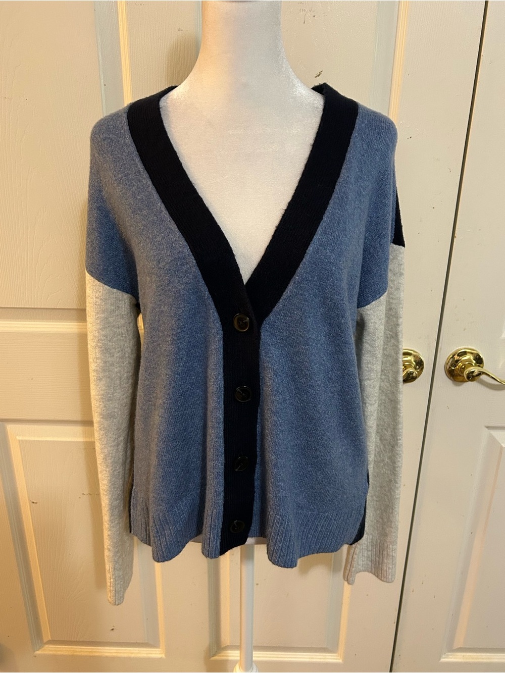 Talbots colorblock cardigan, Medium